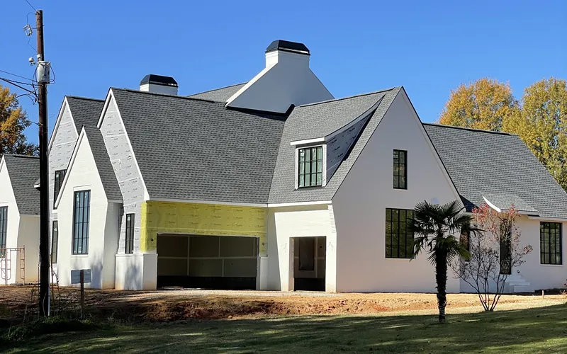 GAF Timberline HDZ® roof on a new home in Cornelius, NC, side gables and dormer
